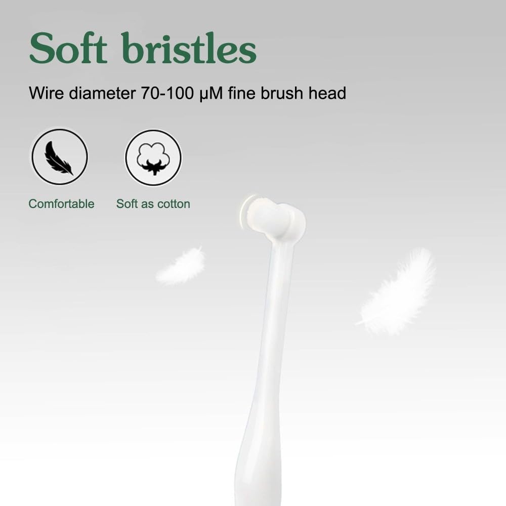 MiOYOOW Small Dog Toothbrush, 2/3PCS Pet Toothbrush with Ultra Soft Bristles for Sensitive Pet Teeth & Gums Puppy Kitten Cats Small Breed Dogs