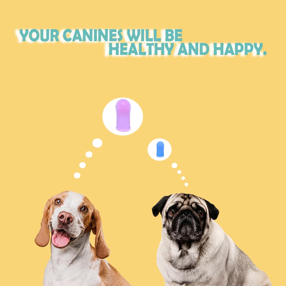 Cylindrical dog toothbrush for Dogs–the Easy to Use Dog Tooth Brushing Kit, With of Toothbrush for Dogs you will get the Hygiene, Takes Care of Teeth and Gums, Ideal for Pets of All Ages-2 Pack