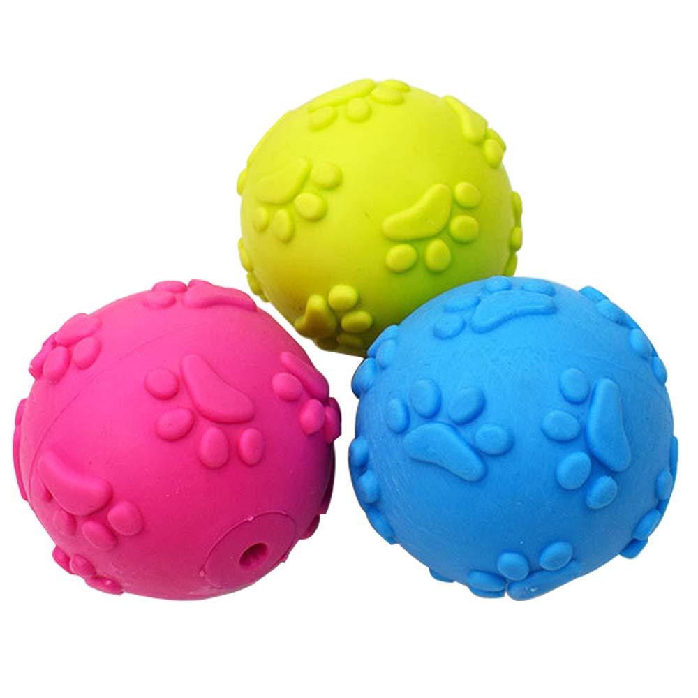 Nlmskzzy Dog Toys ,Dog Balls for Small Medium Large Dogs Squeaky Toy Balls 3 Pcs