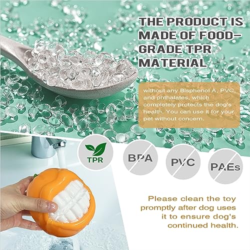 MITOCAPY Orange Squeaky Dog Toys for Moderate Chewers, Interactive Dog Chew Toys to Keep Them Busy, Enrichment Dogs Ball for Medium Large Breed, Pet Essentials, Pet Gifts