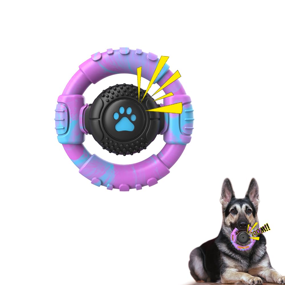 VRTOP Dog Toys for Aggressive Chewers Large Medium Small Breed Indestructible Durable Tough Squeaky Dog Chew Toys to Keep Them Busy Nylon Rubber Interactive Dog Toys