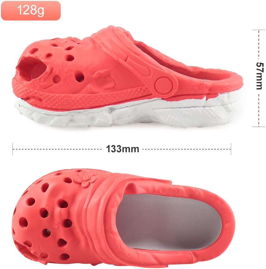 MONDOTOY Dog Chew Toy,Durable Rubber Slipper Toy for Puppy,Dog Tough Toys for Pet Training and Cleaning Teeth,Interactive Puppy Toys Aggressive Chewers Small Meduium Breed (Color)