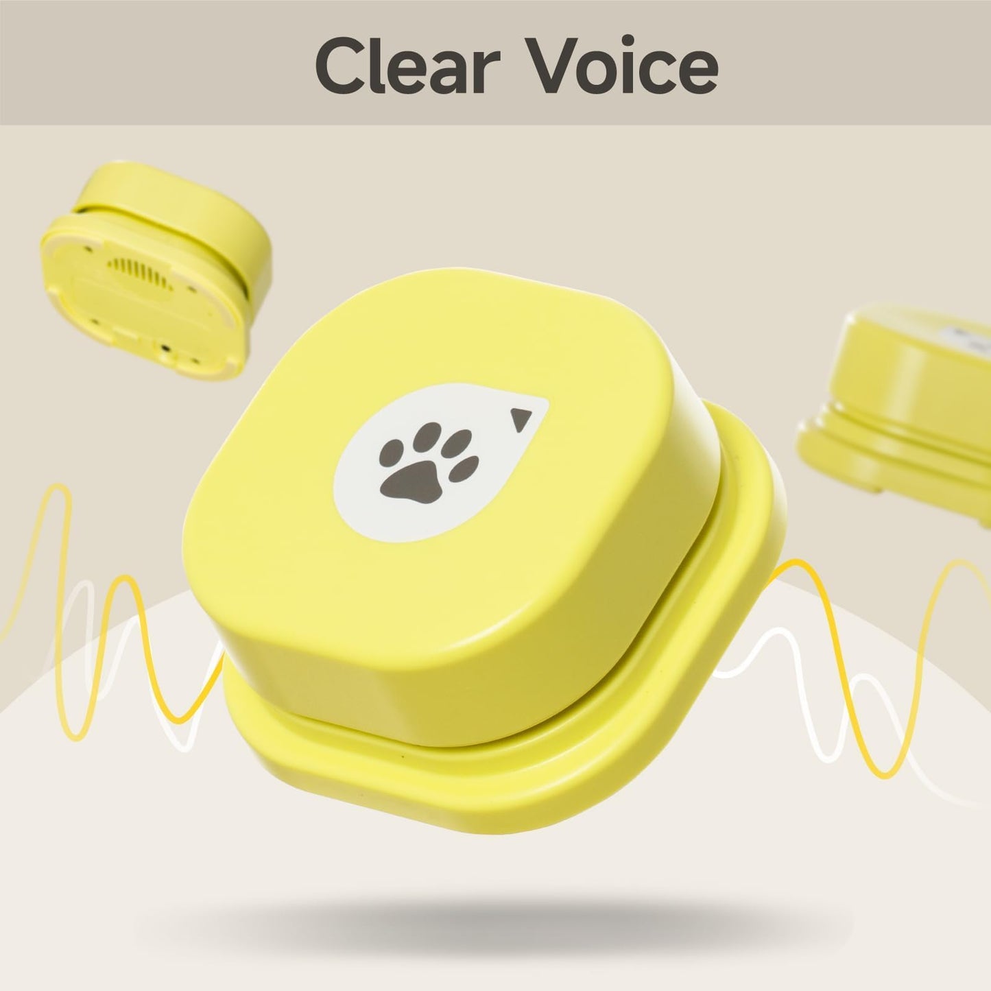 MEWOOFUN Dog Buttons for Communication Starter Pack Recordable Dog Talking Buttons Set Dog Training Speaking Buttons Dog Clicker with Mat & Stickers (4 Packs-Rubber Mat)