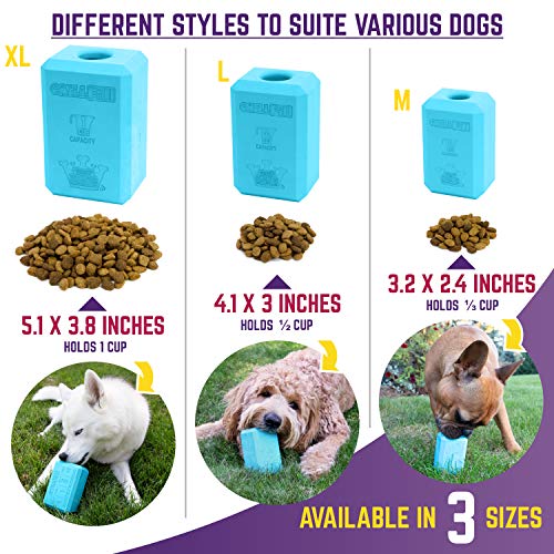 Chew King Premium Treat Dog Toy, Medium, Extremely Durable Natural Rubber Fillable Toy Collection, Frozen Feeding, All Breed Sizes