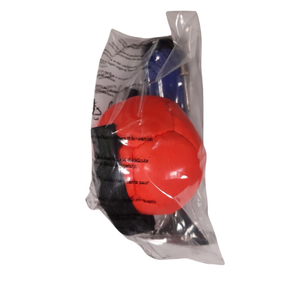 DINGO GEAR WWW.DINGOGEAR.COM 1977 Set Faux Leather Ball with Pump for Dog Training, as Reward for Fetch tug of war, for Strong Dog, Handmade, 3in Orange Z30029