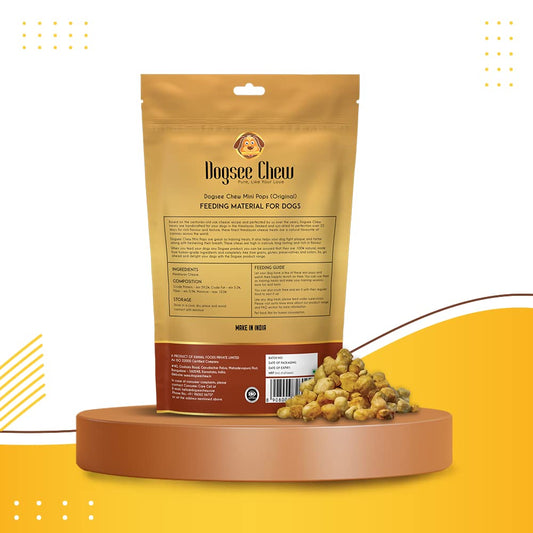 Dogsee Chew Mini Pops for Dogs and Puppies - Cheese | Dental Treats | High Protein | High Calcium | Low Fat | Helps Fight Plaque & Tartar | Weight Management - 0.15 lb | High Calcium