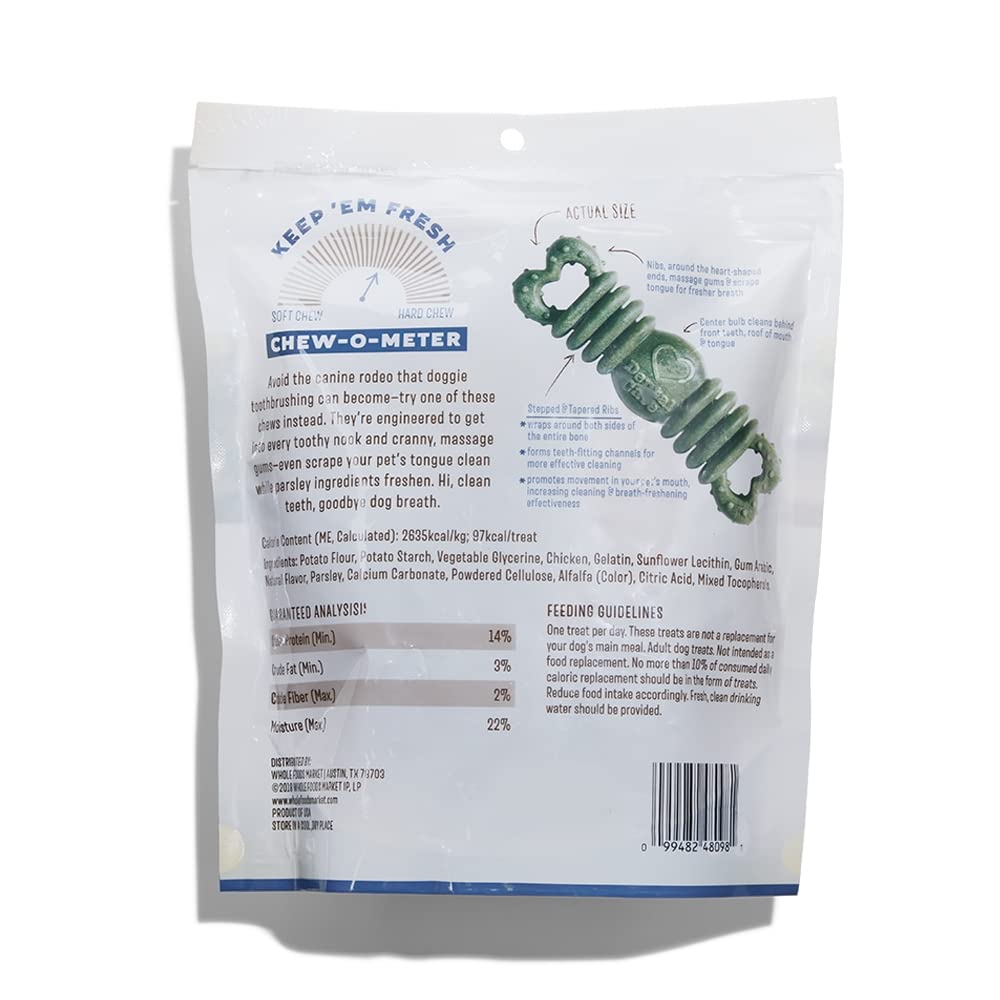 Whole Paws, Grain-Free Dog Dental Chews, Medium (For Dogs 21-50 lbs), 14 Ounce