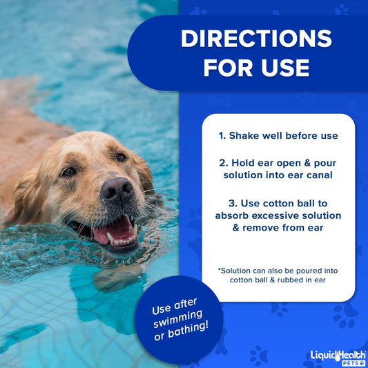 LIQUIDHEALTH Pets K9 Complete 8-in-1 Multivitamin for All Dogs & Puppies & K9 Ear Wash Solutions - Pet Health Supplement Bundle for Joint & Immune Support, Dog Ear Cleaning Treatment - Made in USA