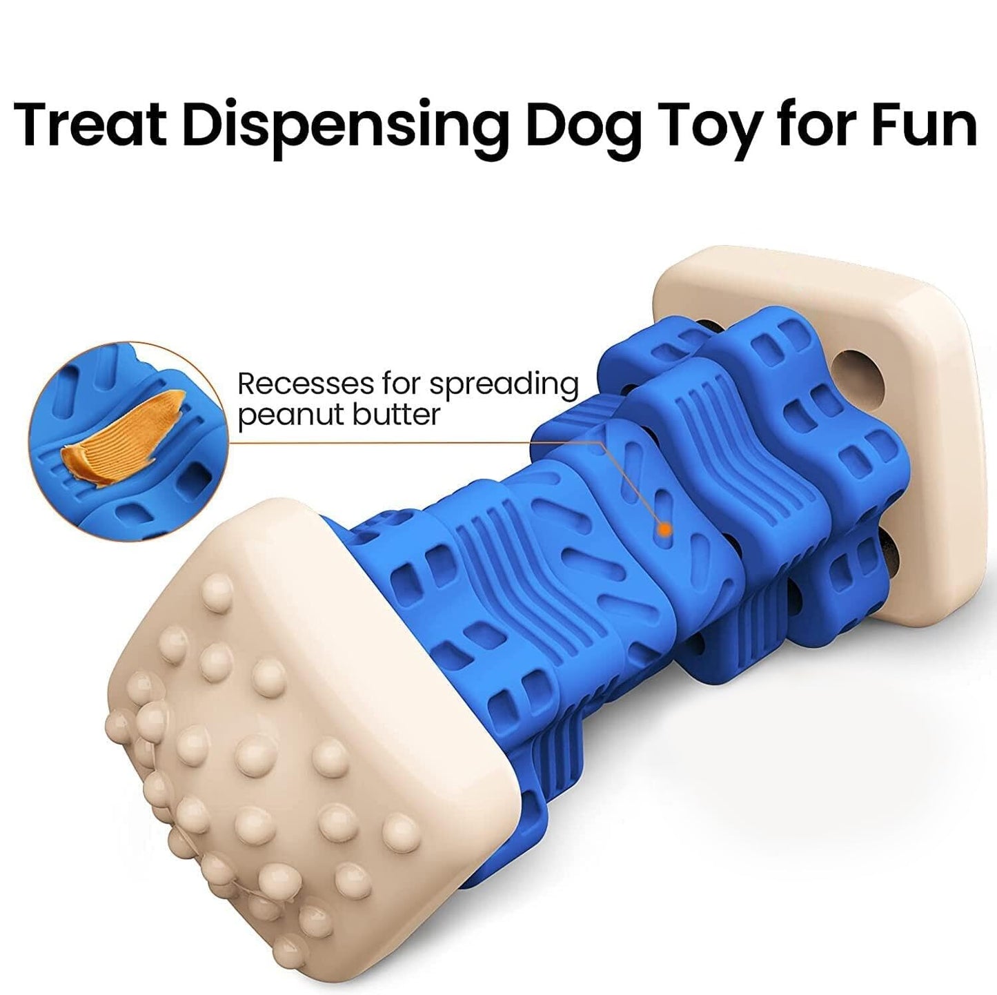 AOZOOM Indestructible Dog Toys for Aggressive Chewers, Tough Dog Chew Toys, Cognitive Dog Toys with Beef Flavor, Enrichment Toys for Dogs for Large Medium Small Dogs