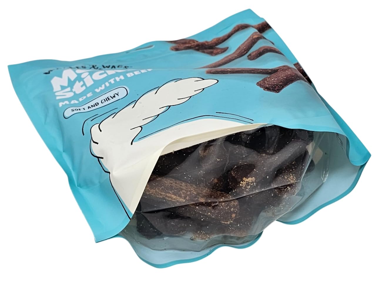 Wiggles & Wags Beef Meaty Sticks Dog Treats, 1 Pound Bag