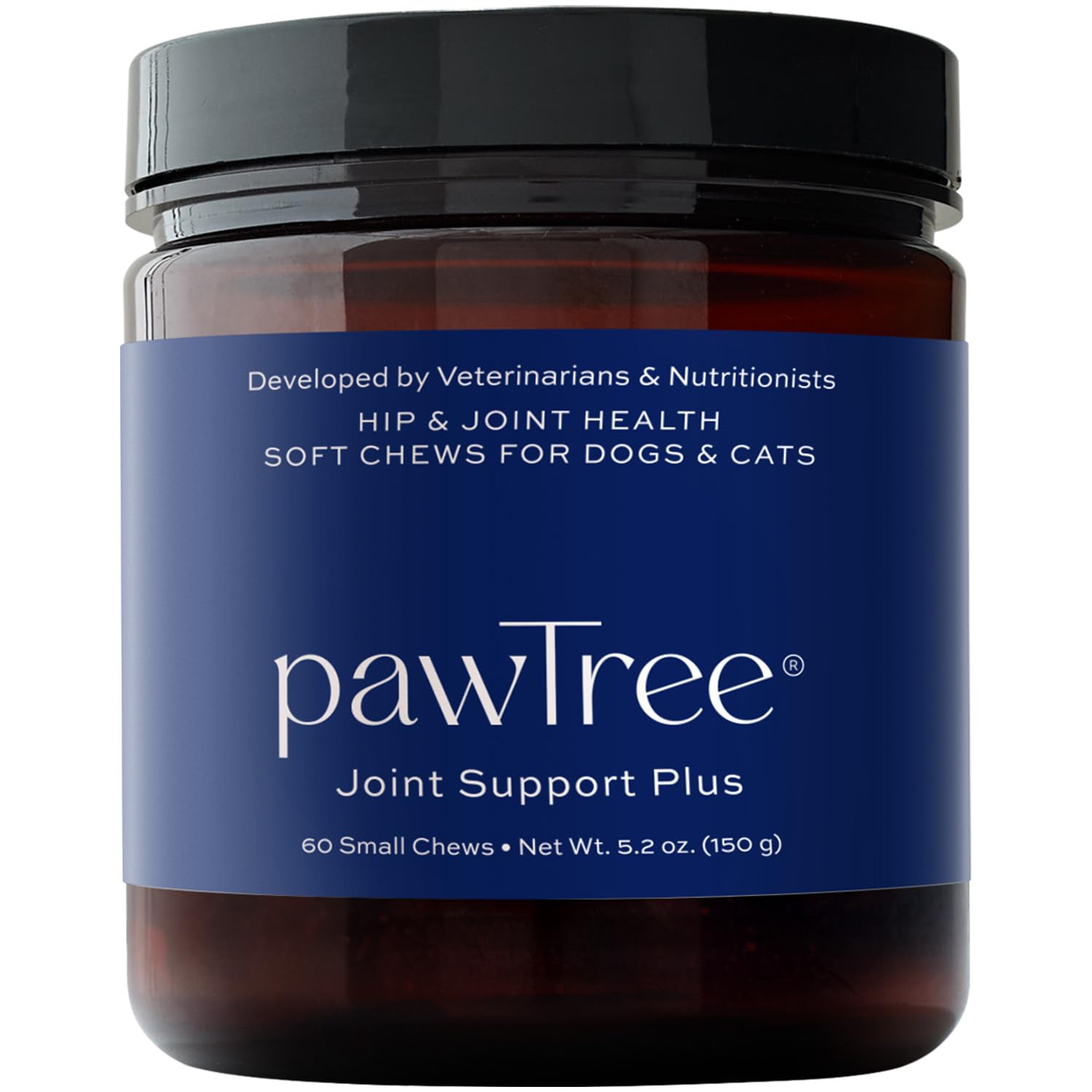 pawTree Joint & Hip Support Supplement for Dogs & Cats with Glucosamine, Chondroitin, MSM, Tumeric & Green Lipped Mussels - Vitamins & Health Essentials - All-Natural Mobility Soft Chews