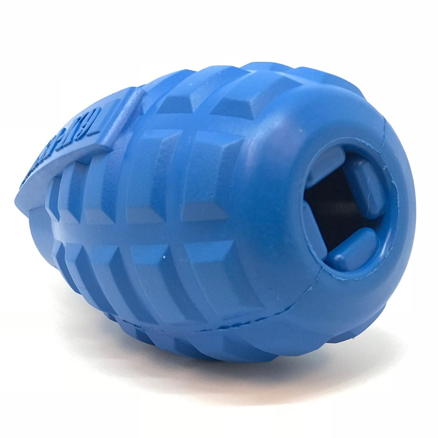 SodaPup USA-K9 Grenade – Durable Dog Treat Dispenser and Chew Toy Made in USA from Non-Toxic, Pet Safe, Food Safe Natural Rubber Material for Mental Stimulation, Problem Chewing, Calming Nerves & More