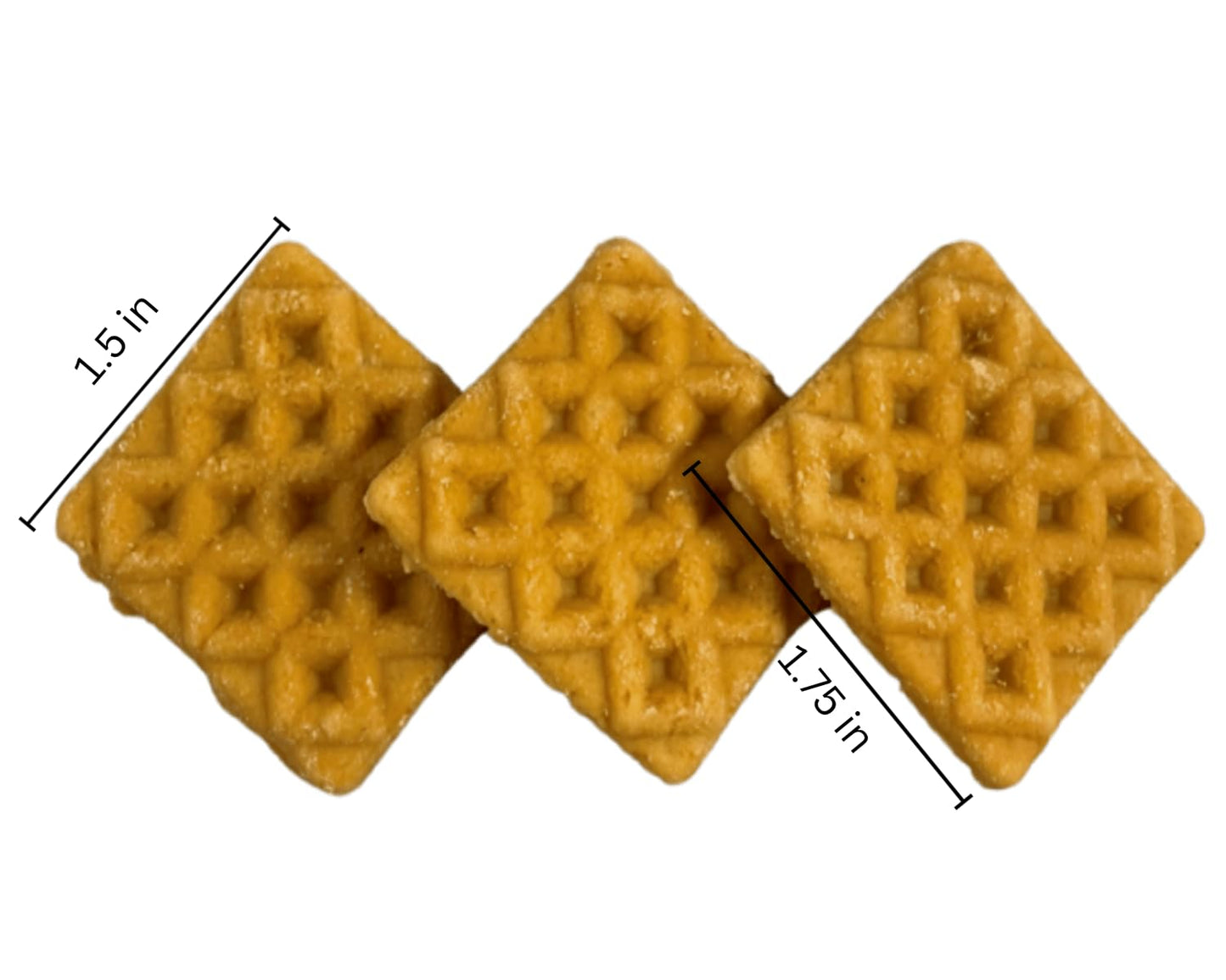 Farmland Traditions Chicken & Waffle Bites, Gluten-Free Dog Treats, Made in USA for All Breeds & Sizes, 1 Pound Bag