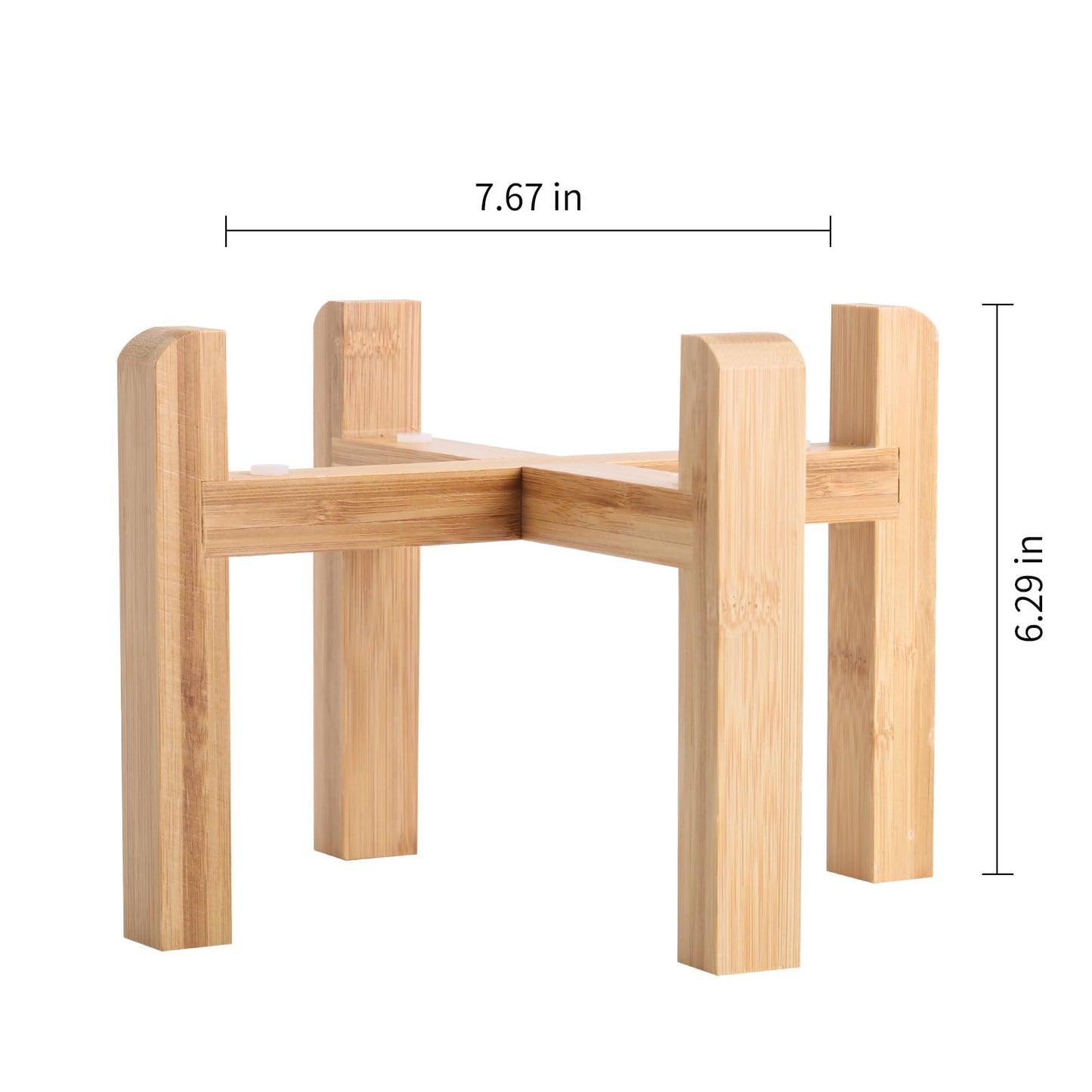 Addogyy Elevated/Raised 7.67 in Wide Dog Food Water Dish Holder Dog Bowl Wood Stand for Medium Large Breed,Only Suitablefor 7.64 Inch Bowl .Non Slip Pet Bowl Stand Height 6.29" Tall Wide Month