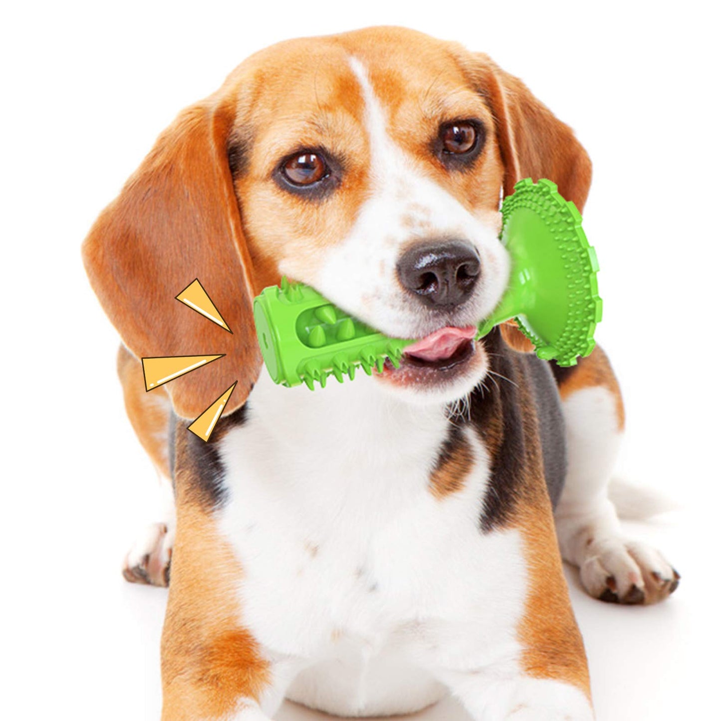 wanijaning Tough Dog Toys for Aggressive Chewers Large Breed, Chew Toys, Durable Bones Made with Nylon and Rubber, Big Indestructible Toy, Medium Puppy Teething chew (Green with Sucker)