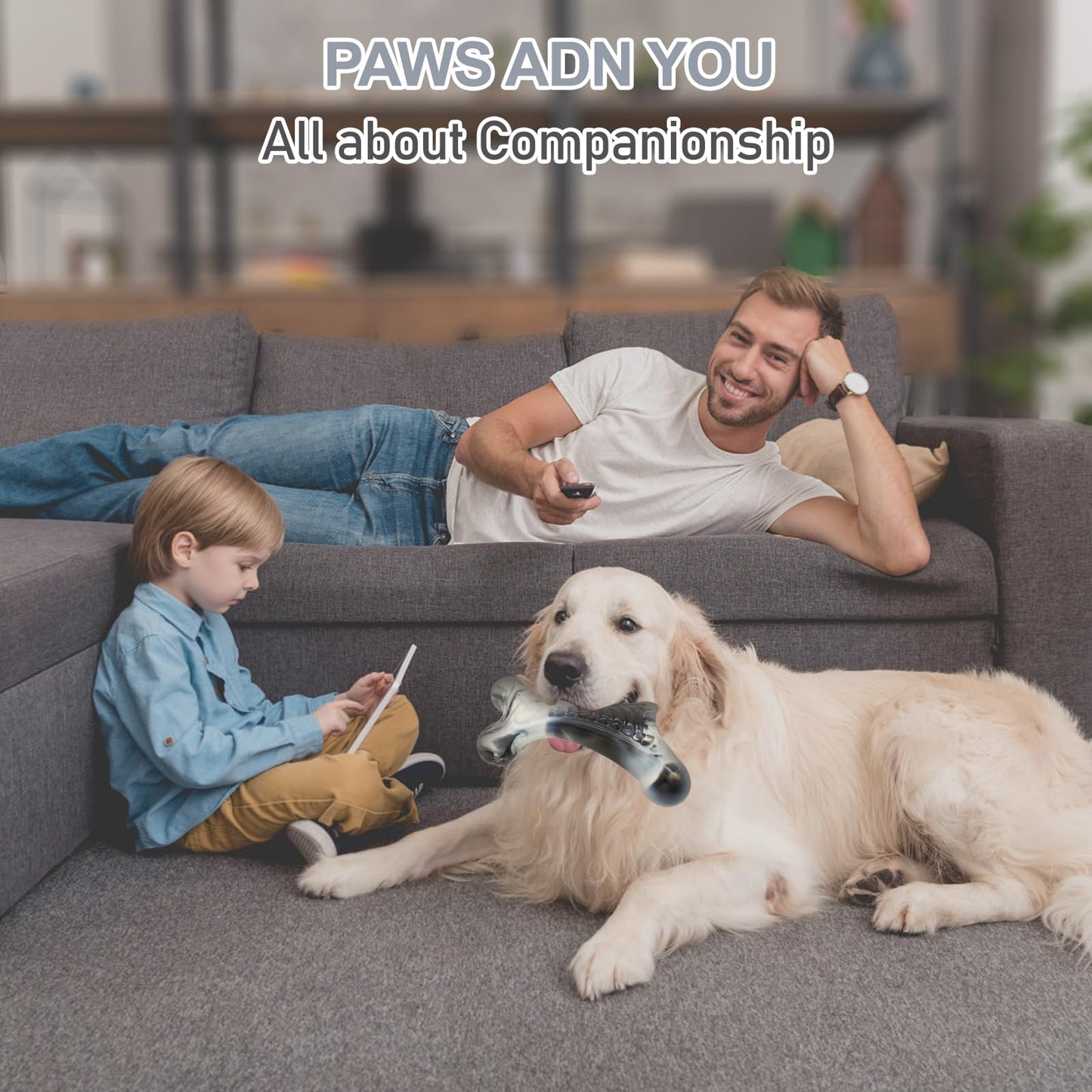 WinTour Tough Dog Toys for Aggressive Chewers, Squeaky Dog Toys, Tug of War Dog Toy, Indestructible Toys to Keep Them Busy, Nylon Durable Interactive Chewers for Medium & Large Breeds