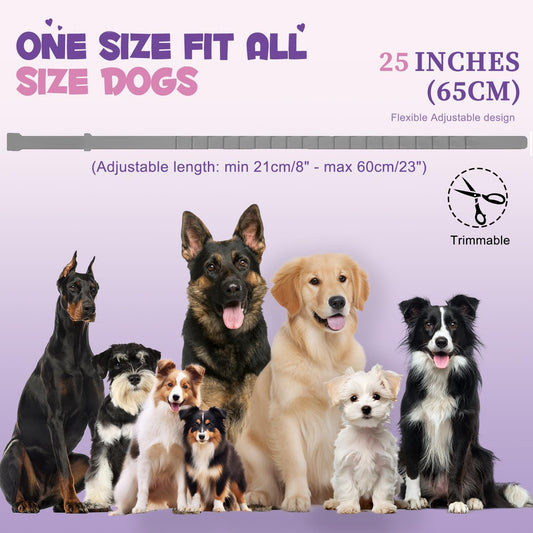 4 Pack Calming Collar for Dogs with Natural Pheromone | Dog Calming Collar Helps Reduce Unwanted Behavior | Stress Relief for Puppy & Adult Dogs, Waterproof Calm & Relaxation Lasts 60 Days (Grey)