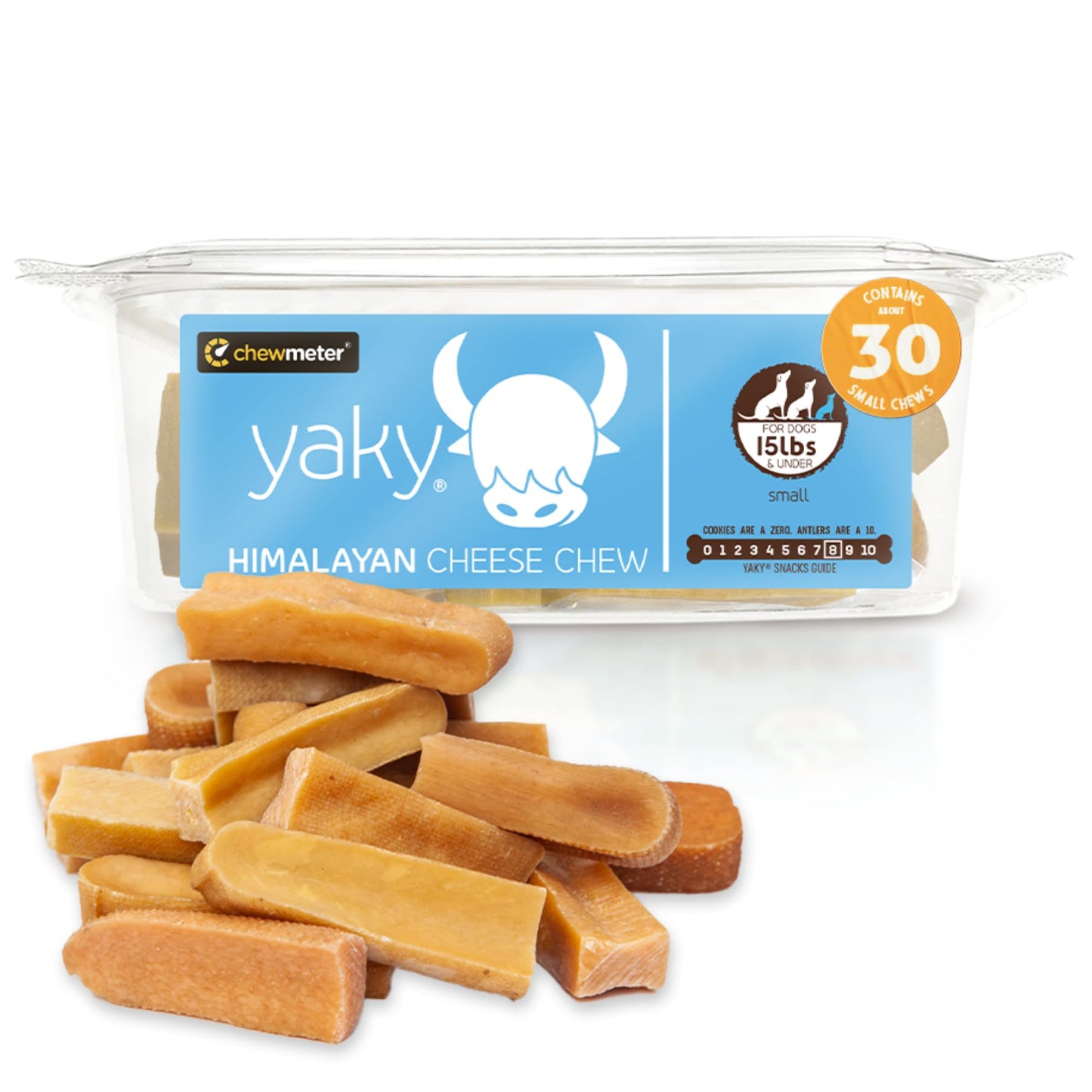 Chewmeter Yaky Himalayan Cheese Chews | Natural Yak Cheese Dog Chews | Long Lasting, Stain Free, Protein Rich, Low Odor | 100% Natural, Healthy & Safe | Small | for Dogs 15 lbs and Smaller | 2.5lb