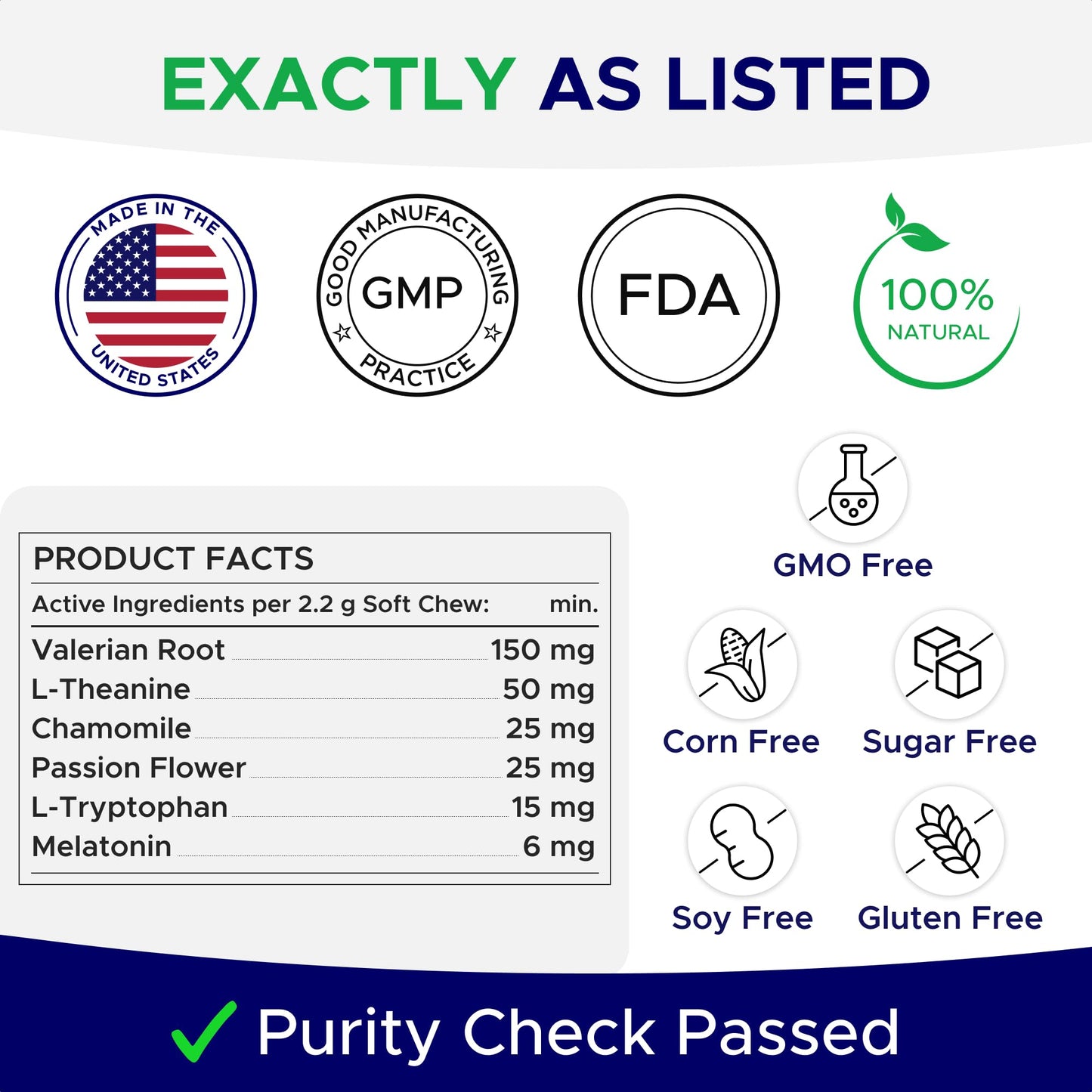 GOODGROWLIES Melatonin for Dogs to Sleep 6mg - Doggie Sleep Aid Treats - Sleeping Pills for Anxiety - Extra Strength Calming Chews Large & Medium Breed Help Sleep at Night - Made in USA - 120Ct