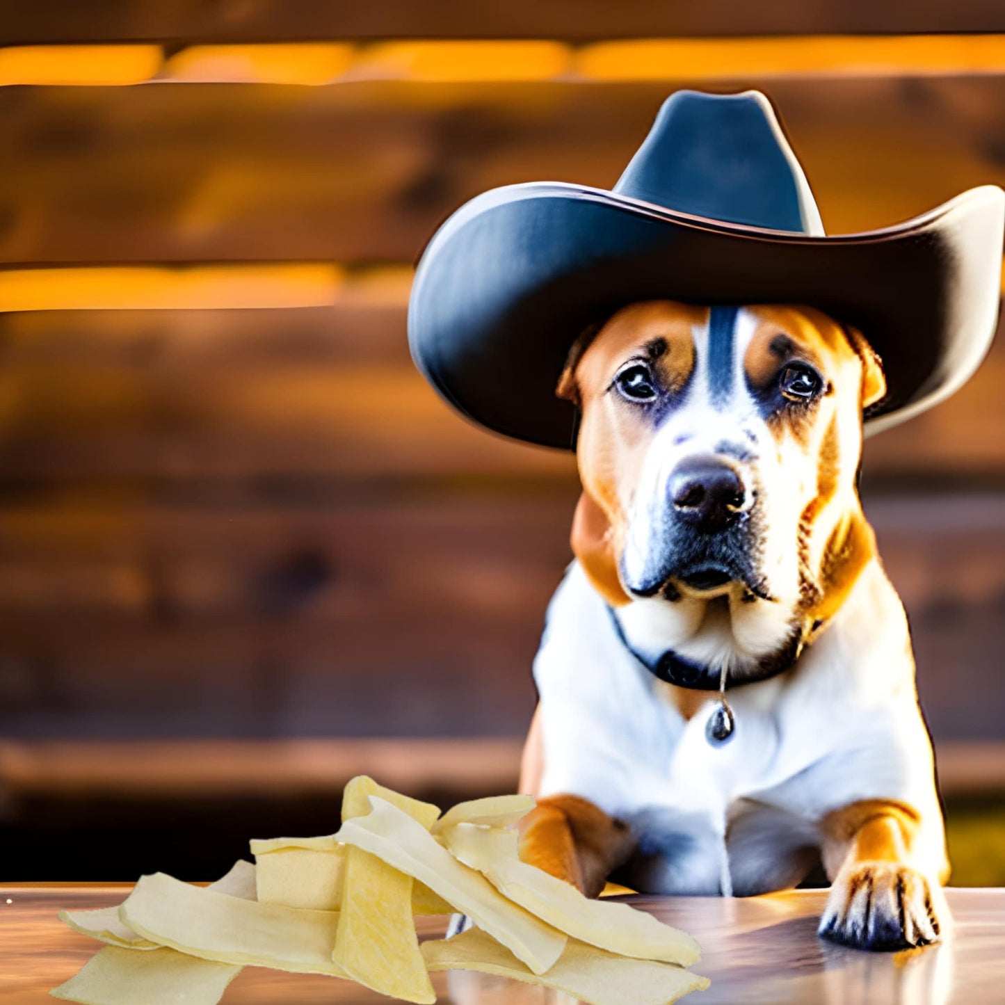 Cowdog Chews Natural Rawhide Chips – Premium Long-Lasting Dog Treats with Thick Cut Beef Hides (5 Lb)