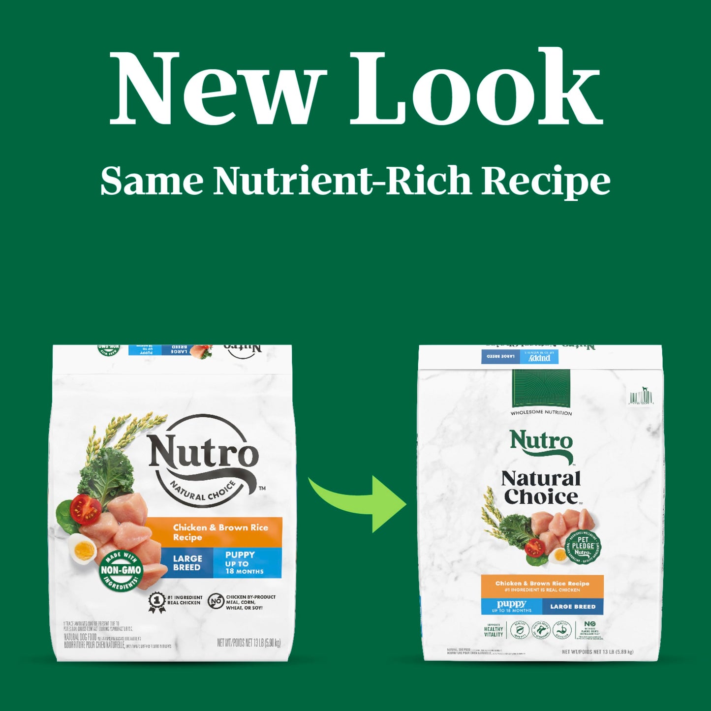 Nutro Natural Choice Large Breed Puppy Dry Dog Food, Chicken and Brown Rice Recipe, 13 lbs.