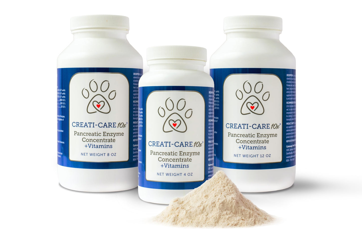 Pancreatic Enzyme for Dogs - Creati-Care 10x Dog Digestive Enzymes Powder with Vitamins Restore Normal Weight, Supports Pancreatin Issues Relieves Digestive Stress - 4 oz