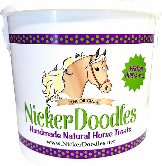 Horse Treats - 1 lb Pail - Effortlessly Give Medications with Our Soft Baked Treats - Training Treats are The Perfect Motivator - No Additives or Preservatives