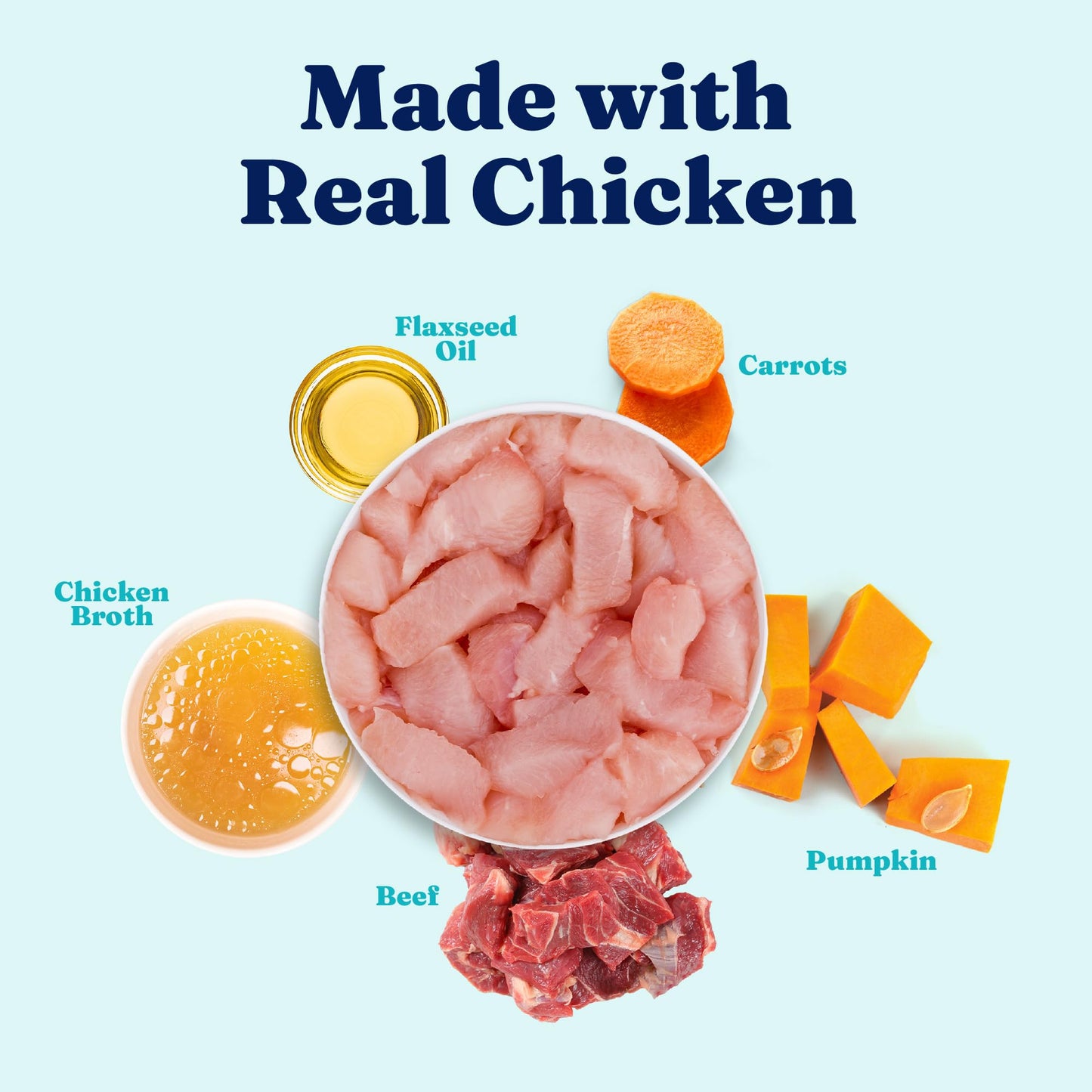 Solid Gold Wet Dog Food Topper & Meal Cups - W/Chicken, Beef & Pumpkin for Sensitive Stomachs, Gut Health & Digestive System Support - for Adult & Senior Small Breed & Large Breed Dogs - 3.5oz/6 Pack