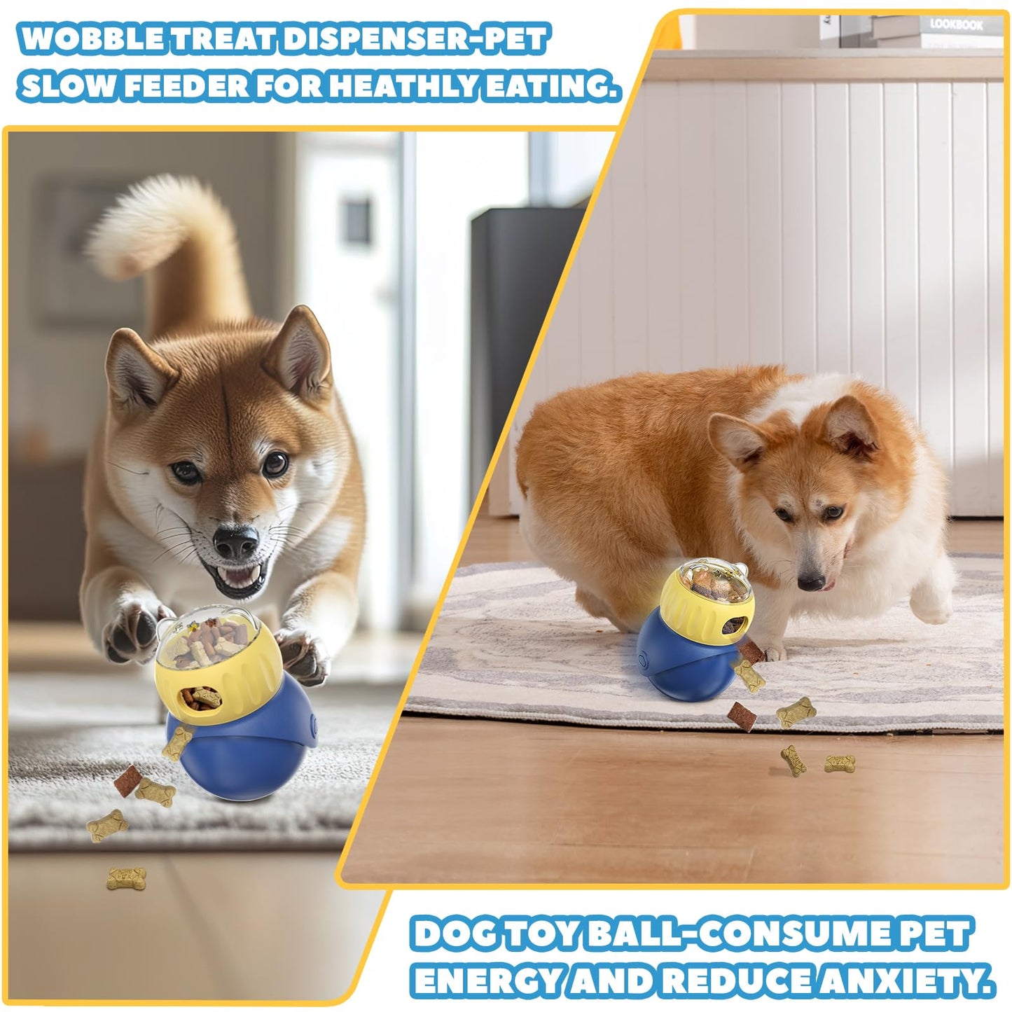 Interactive Dog Toys to Keep Them Busy, Treat Dispensing Slow Feeding Dog Enrichment Toys for Small Dog