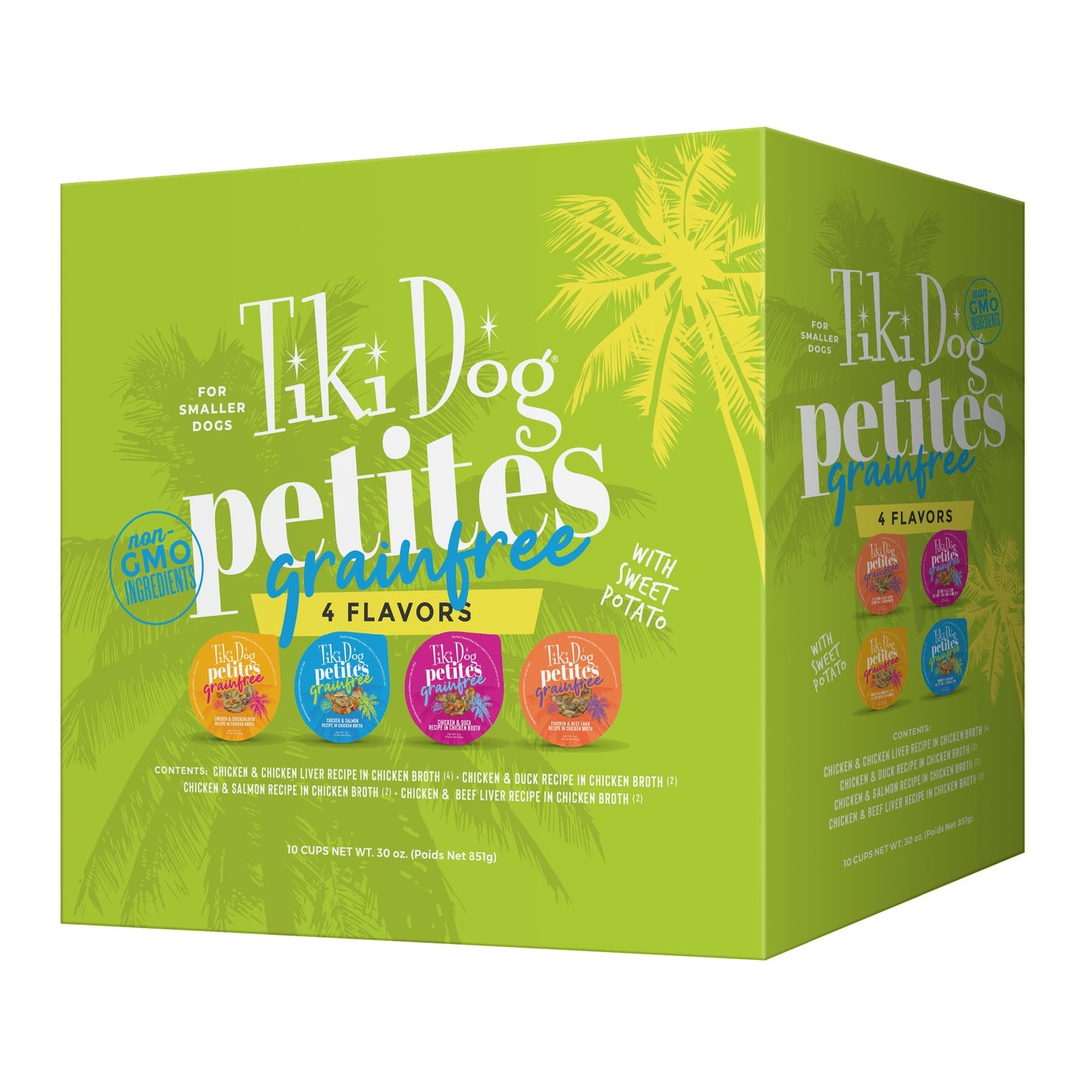 Tiki Dog Petites Grain Free, Variety Pack, Nutrient Dense Meat, Wet Dog Food for Small Breed Dogs and All Life Stages, 3 oz. Cans, Pack of 10