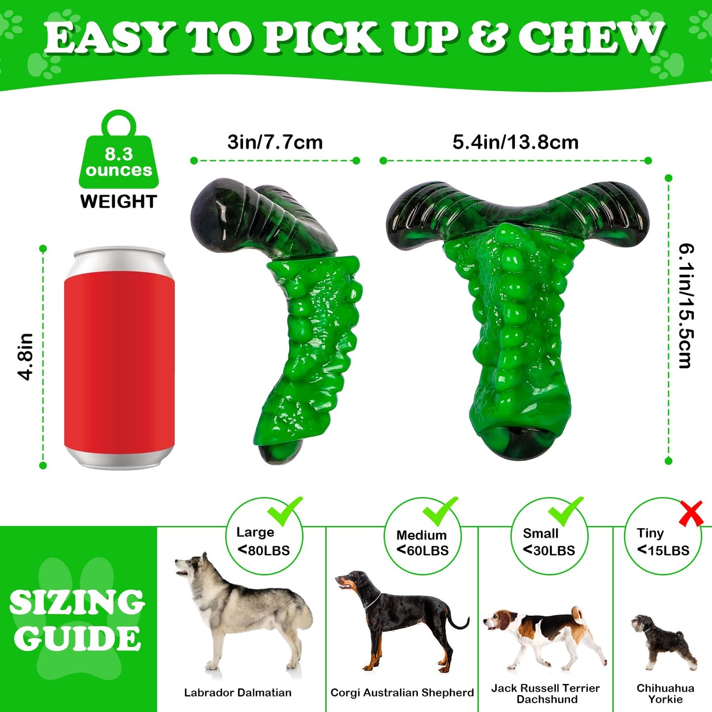 Apasiri Aggressive Chewers Dog Chew Toys: Tough Dog Toys for Aggressive Chewers Large Breed, Indestructible Dog Toy for Aggressive Chewers