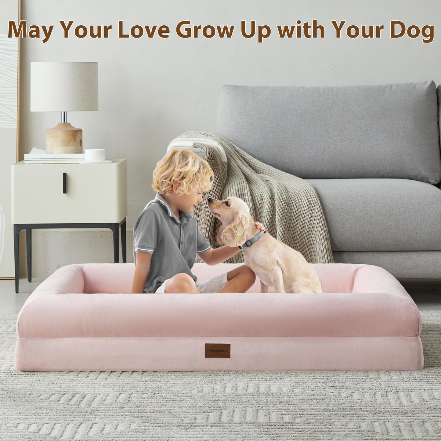 BFPETHOME Dog Beds for Small Dogs, Washable Dog Bed with Sides, Orthopedic Small Sized Soft Mats with Removable Cover & Waterproof Pet Mat for Pet