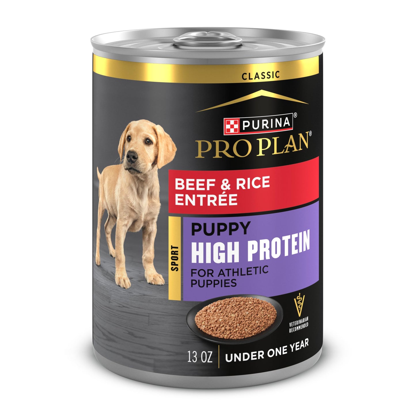 Purina Pro Plan Sport High Protein Puppy Food Beef & Rice Entree Wet Formula - (Pack of 12) 13 oz. Cans