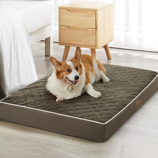 WNPETHOME Orthopedic XXL Dog Beds Large Sized Dog, Waterproof Extra Large Dogs Bed with Removable Washable Cover, Multi-Needle Quilting Dogs Crate Bed