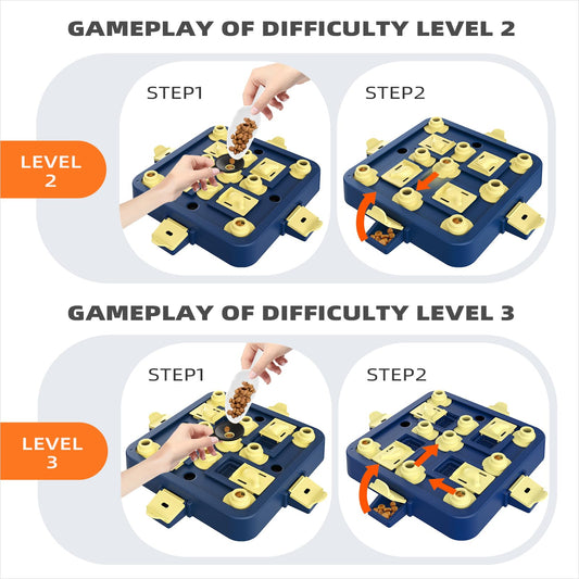 KADTC Interactive Dog Chess Puzzle Toy – 3-in-1 Treat Puzzles Game & Boredom Buster Puppy Enrichment Toys for Brain Stimulation (Small/Medium/Large Dogs)