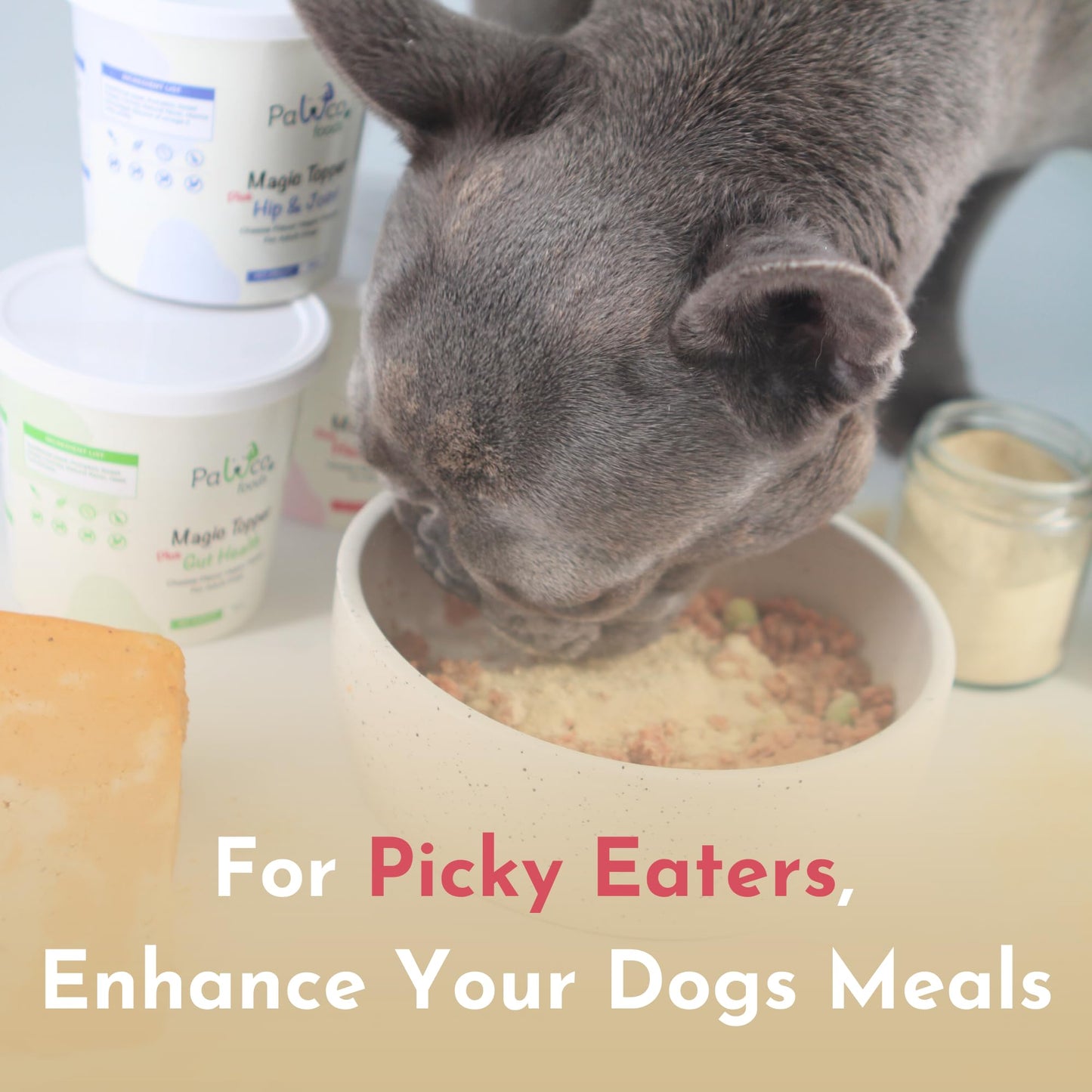 PawCo Magic Topper Heart Health - Dog Food Topper with Taurine, Grain-Free Meal Enhancer for Energy Support, 160g