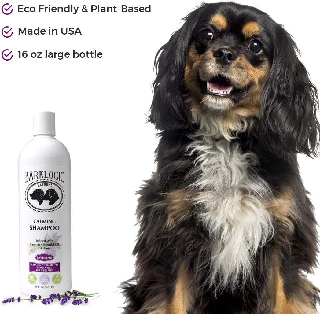 BarkLogic Calming Shampoo, Lavender, 16 fl oz | No Parabens, No Phthalates, No Sulfates, No DEA & PEG, Plant-Based