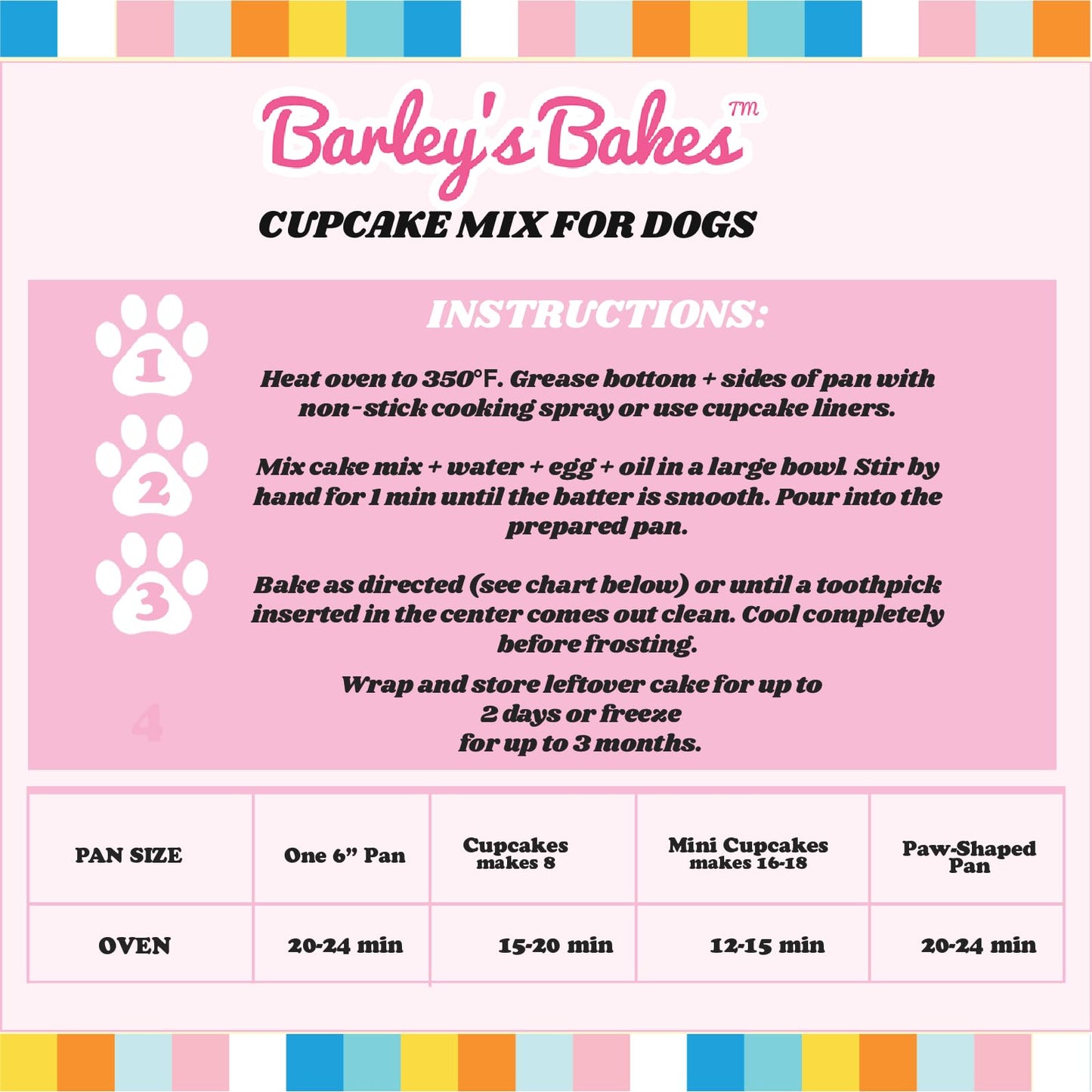 Barley's Bakes – Dog Cake Mix – Made in USA - Easy DIY Pet Cakes, Gluten-Free, No Artificial Colors, Flavors or Preservatives Healthy Dog Treats for Pet Birthdays and Celebrations (Bone Broth)