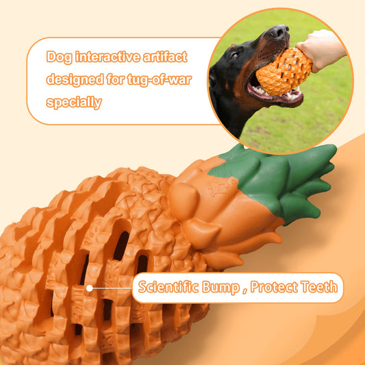 PETOPIA Pineapple Dog Chew Toys - Indestructible for Large Aggressive Chewers