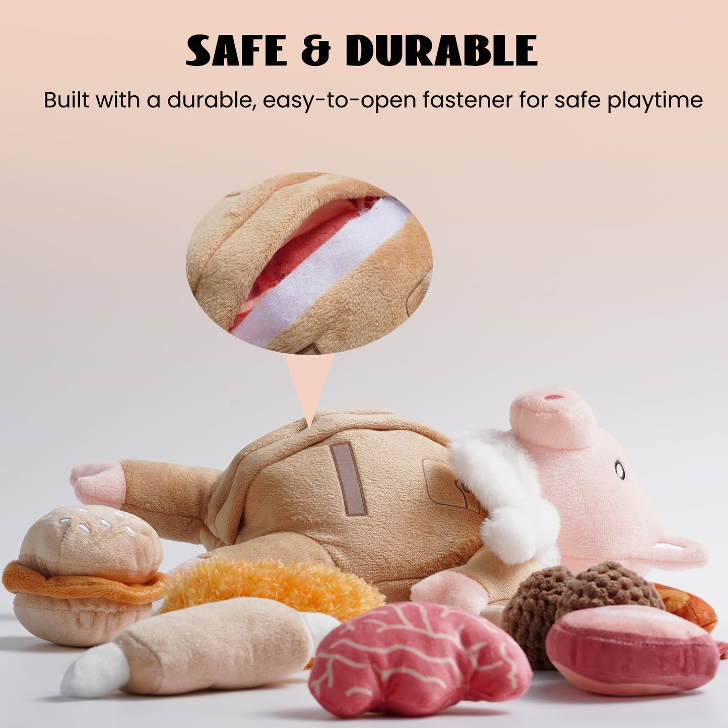 Nocciola Stuffed Pig Dog Toys: Funny Squeaky Crinkle Dog Chew Toys for Small Medium Breed, Plush Puzzle Cognitive Training Pet Enrichment Supplies, Burrow Hide Seek Mental Stimulation Anxiety Relief
