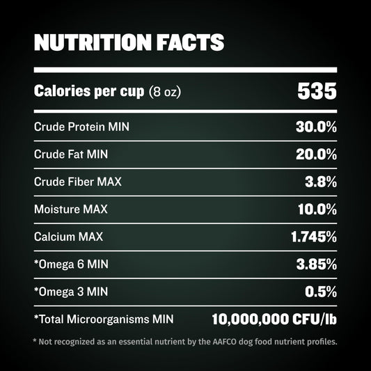 Bully Max Dry Dog Food for Adults & Pupppies - High Protein & Fat for Muscle & Weight Gain - High Performance Dog Food Supplements - Small & Large Breed Dogs (535 Calories Per Cup), Chicken, 5lb Bag