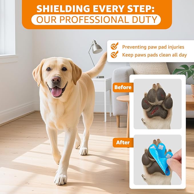 Paw Pads for Dogs Traction for Senior Dogs - Non Slip Sticky Dog Paw Grip Pads Covers, Anti-Slip Adhesive Dog Paw Pads for Slippery Hardwood Floors to Prevent Slipping While Walking Running