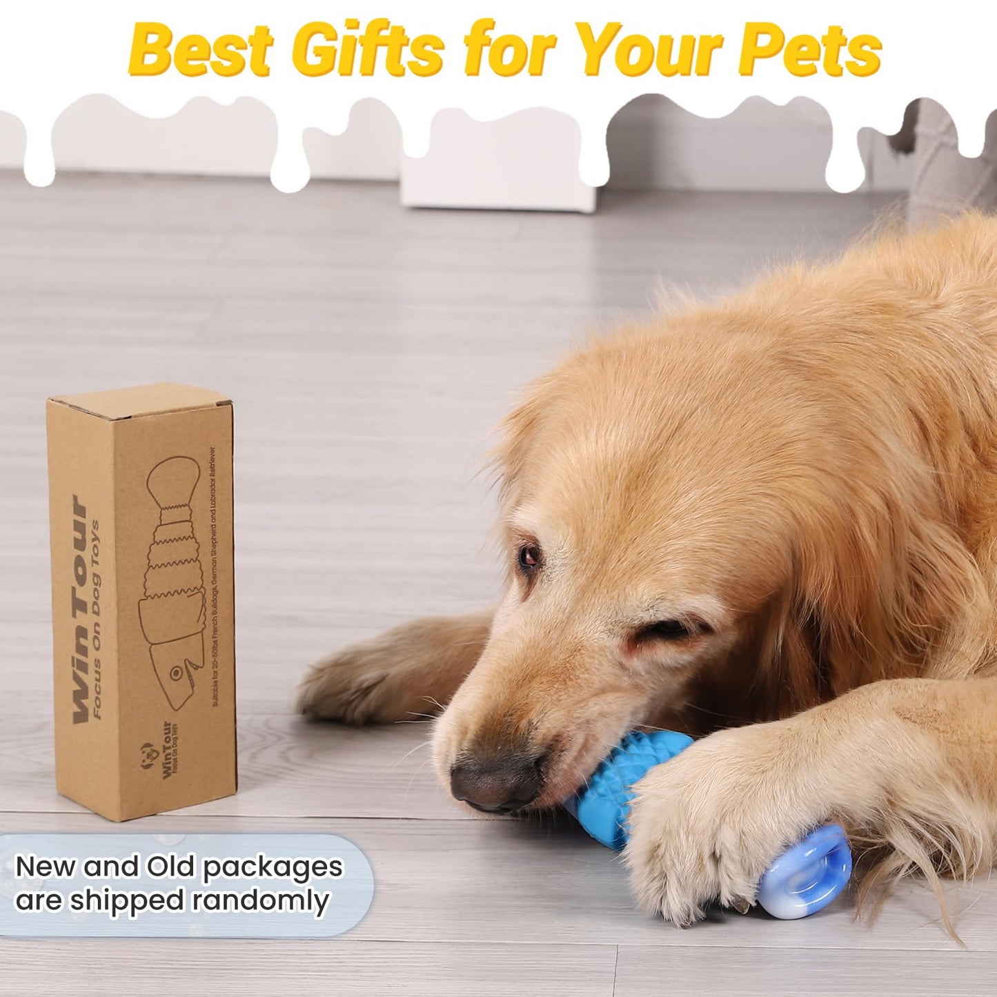 WinTour Tough Dog Toys for Aggressive Chewers, Indestructible Dog Chewers for Medium & Large Breeds, Squeaky Durable Chew Toys to Keep Them Busy, Reduce Boredom, Teeth Cleaning, Bacon Flavor