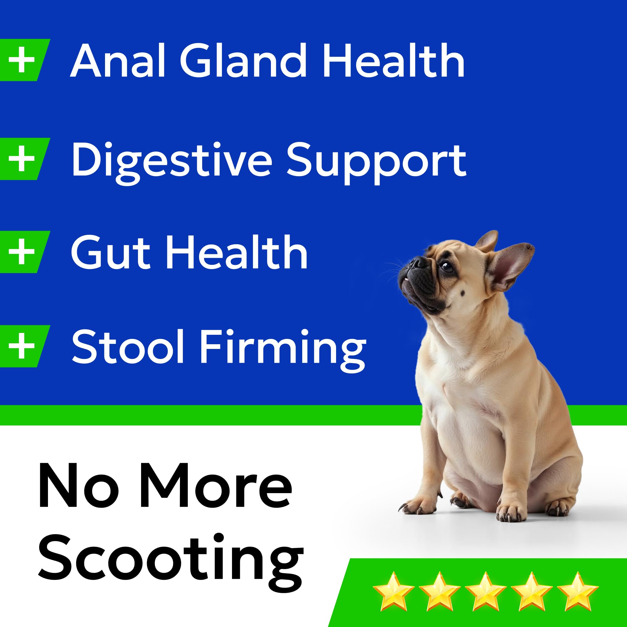 Anal Gland Guard Support + Stool Eating Deterrent with Probiotics - Scoot Treatment - Digestive Enzymes & Breath Aid Support - Stop Dog Poop Eating - Made in USA