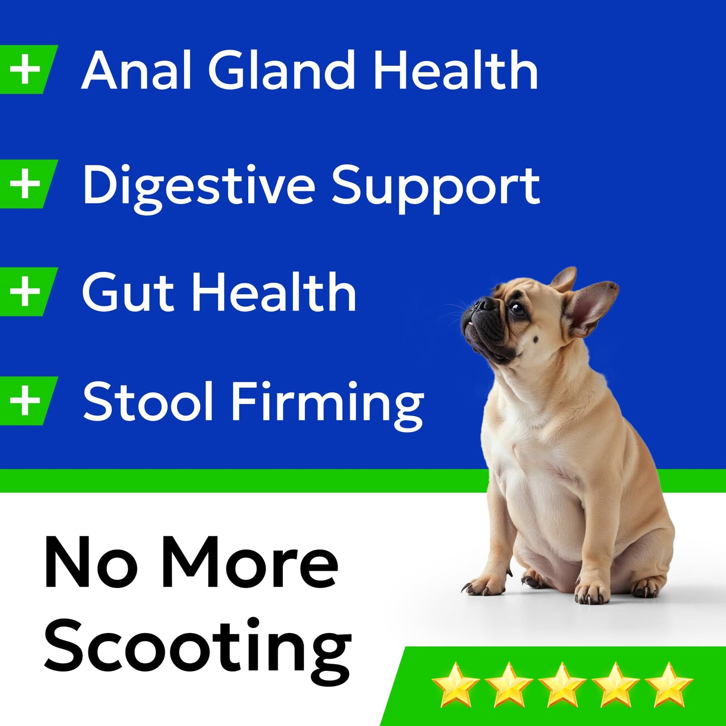 Anal Gland Guard Support + Stool Eating Deterrent with Probiotics - Scoot Treatment - Digestive Enzymes & Breath Aid Support - Stop Dog Poop Eating - Made in USA