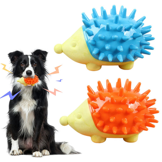 Dog Chew Toys Puppy Teething Toys Pet Chew Toy Interactive Natural Rubber Chew & Squeaky Toy for Small Medium Large Breed Fun and Teeth Cleaning (Blue)