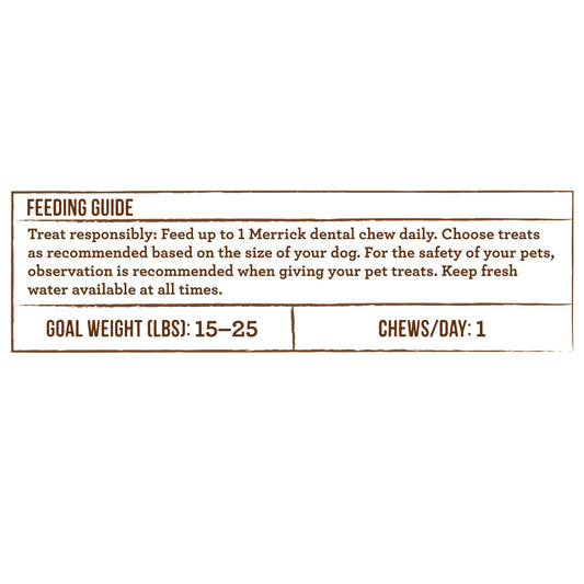 Merrick Fresh Kisses Natural Dental Chews Infused with Coconut and Botanical Oils for Small Dogs 15-25 Lbs - 48 ct. Box