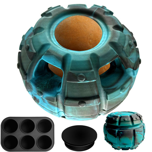 Yipetor Frozen Treat Dispensing Dog Toy - Large Chew Toy, Freezable Fillable Rubber, Reduces Anxiety, Easy to Clean, Interactive Puzzle (Medium)