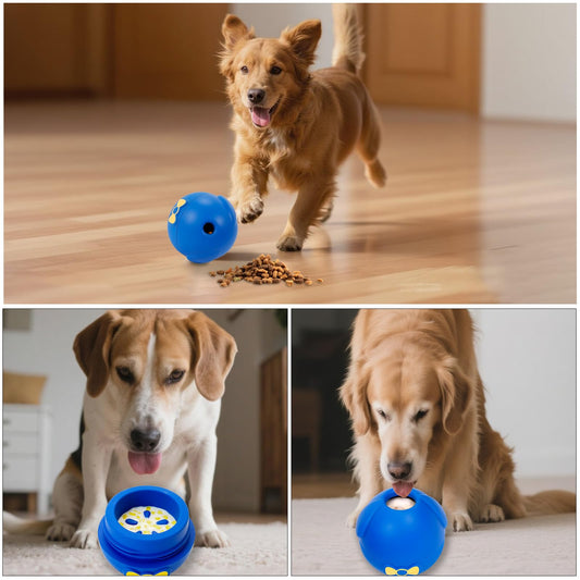 Yipetor Interactive Treat Dispensing Dog Toy, Large 3IN1 Frozen Dog Enrichment Toy, Tough Rubber Chew Ball Dog Puzzle Toys for Large Medium Breeds - Keep Them Busy/Anxiety Relief/Feeding Slow