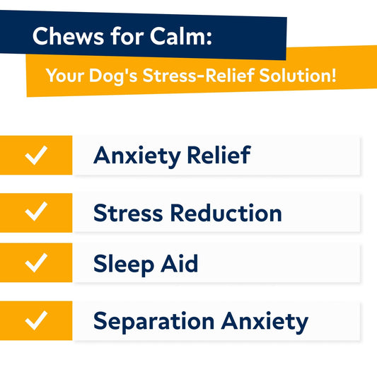 Advanced Calming Chews for Dogs - Hemp Chews and Melatonin - Anxiety Relief - Sleep Aid - Relaxing Treats - Stress Relief During Fireworks, Storms, Thunder, Barking - Made in USA - Bacon - 60ct